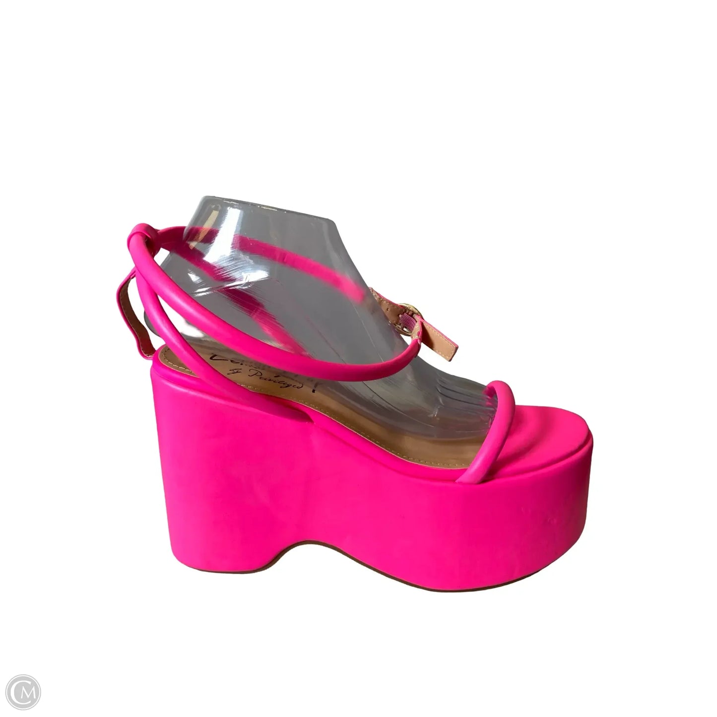 Shoes Heels Platform By Clothes Mentor In Pink, Size: 7.5