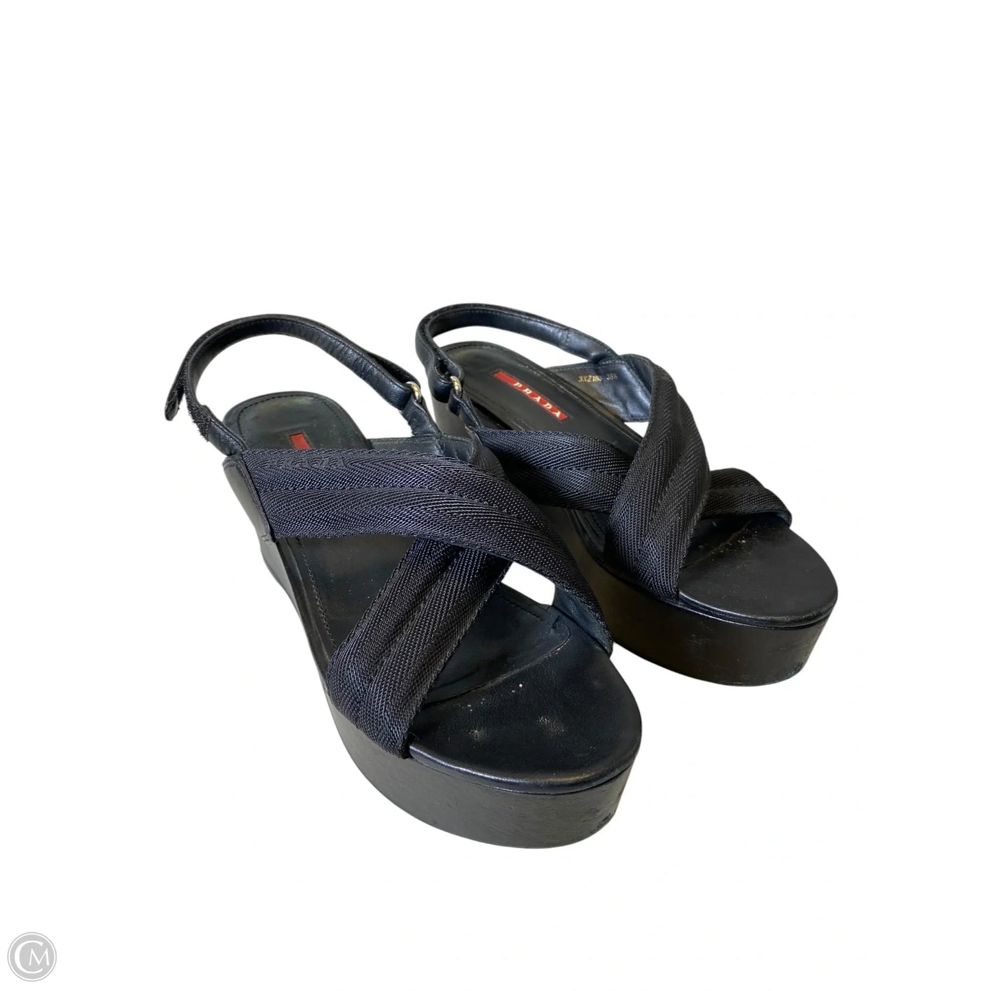 Shoes Luxury Designer By Prada In Black, Size: 8