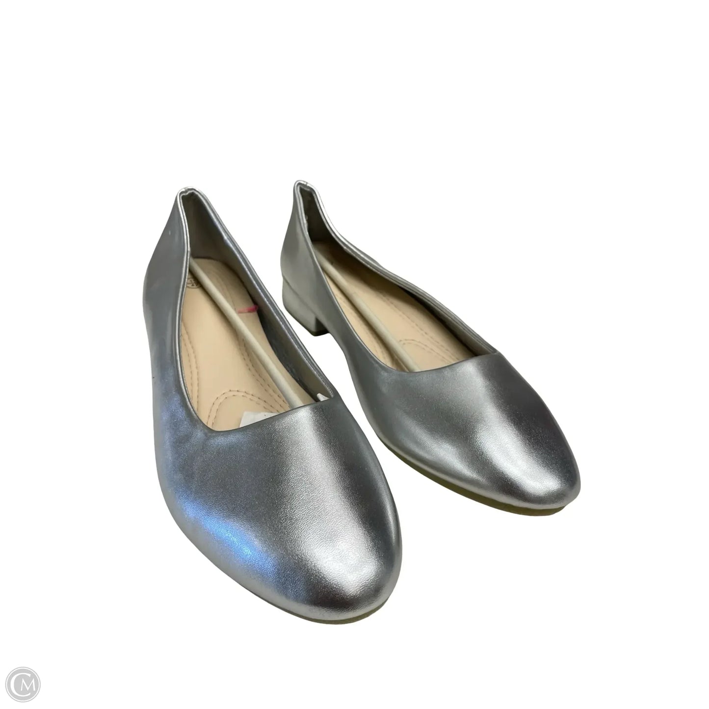 Shoes Flats By Clothes Mentor In Silver, Size: 11