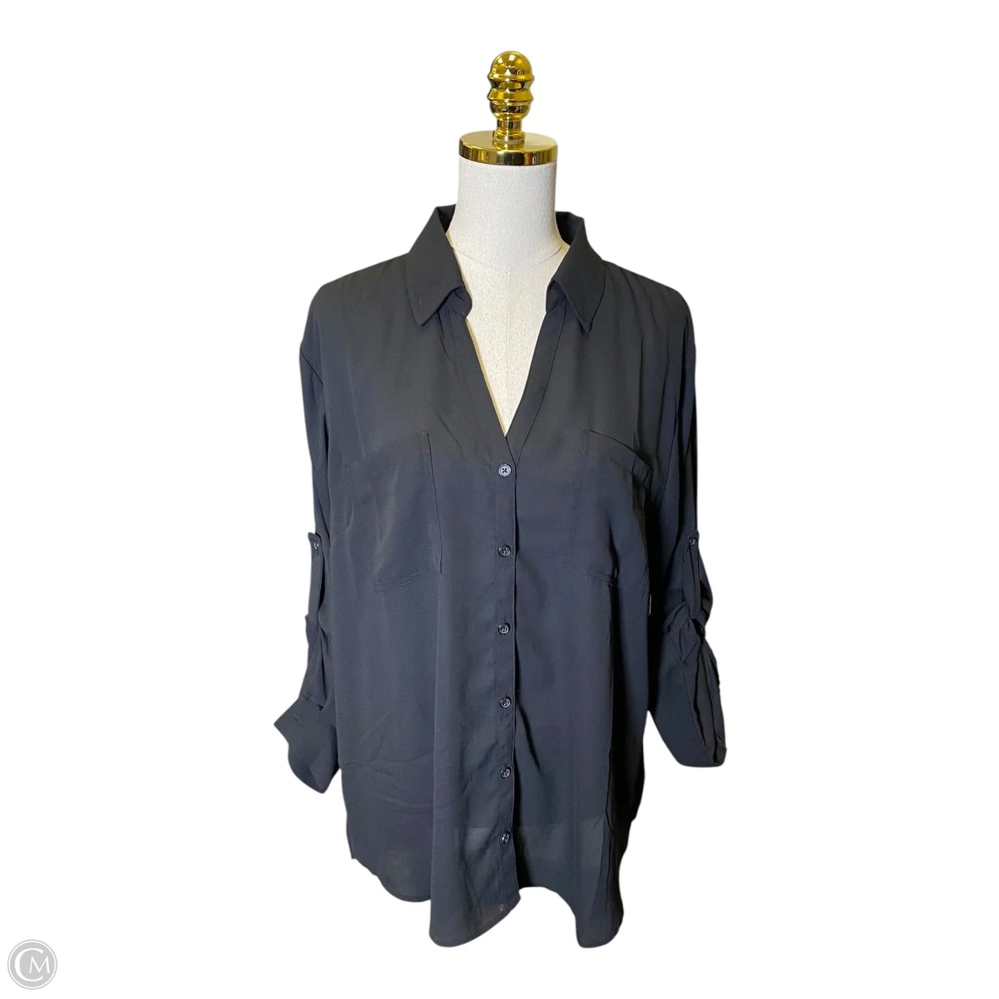 Top Long Sleeve By Maurices In Black, Size: 2x