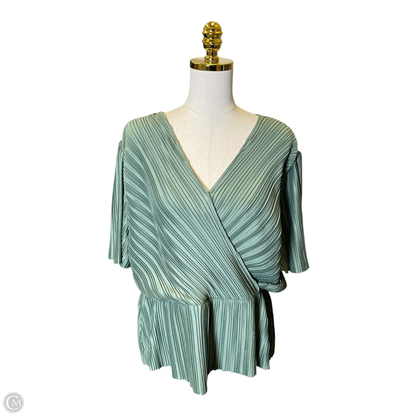 Top Short Sleeve By Ann Taylor In Green, Size: Xl