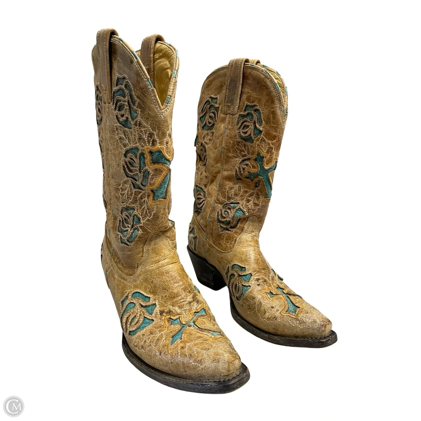 Boots Western By Corral In Blue & Brown, Size: 6.5