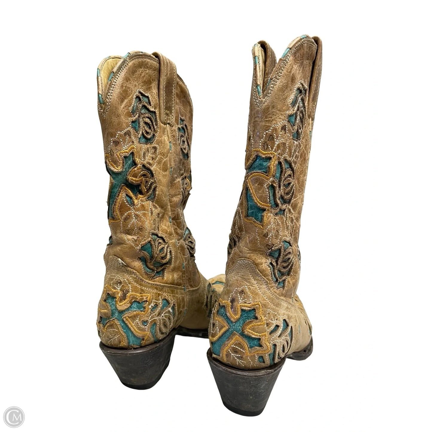 Boots Western By Corral In Blue & Brown, Size: 6.5
