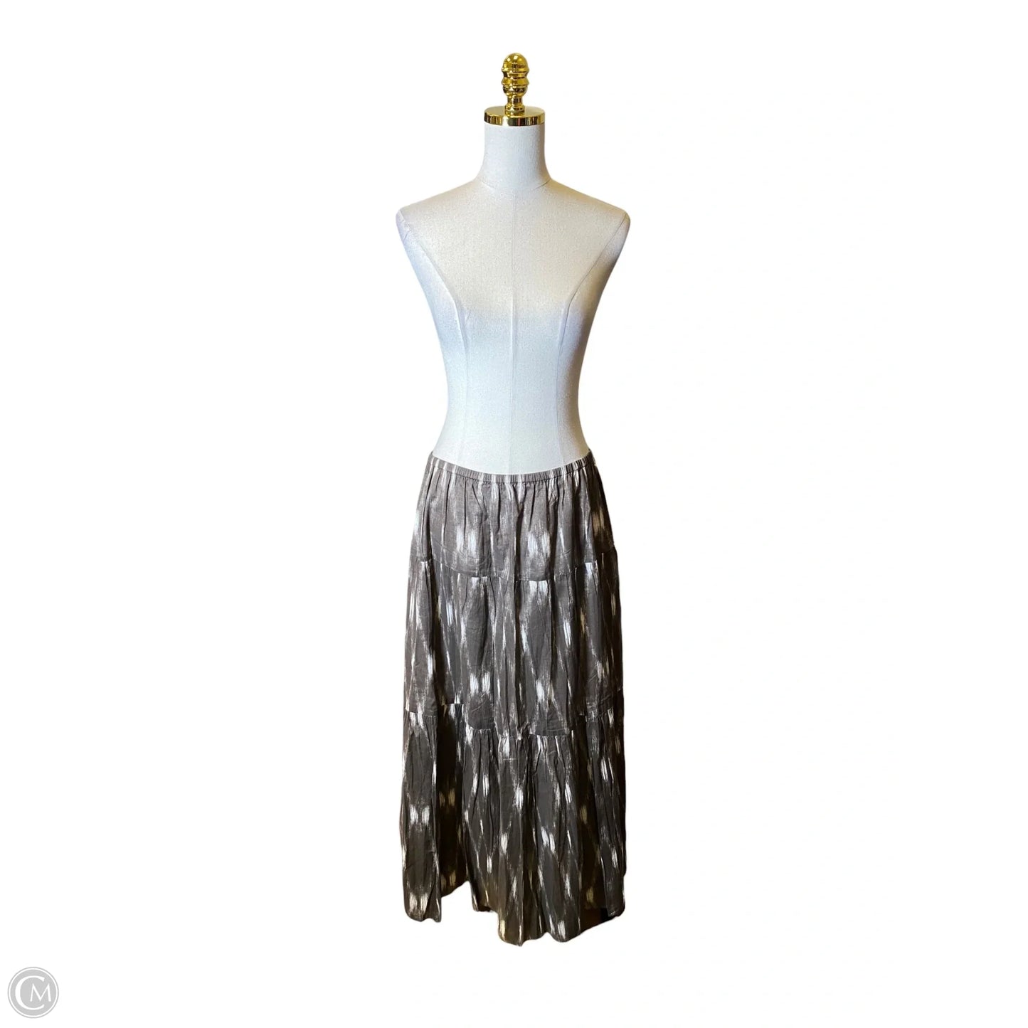 Skirt Maxi By Talbots In Brown & Cream, Size: M