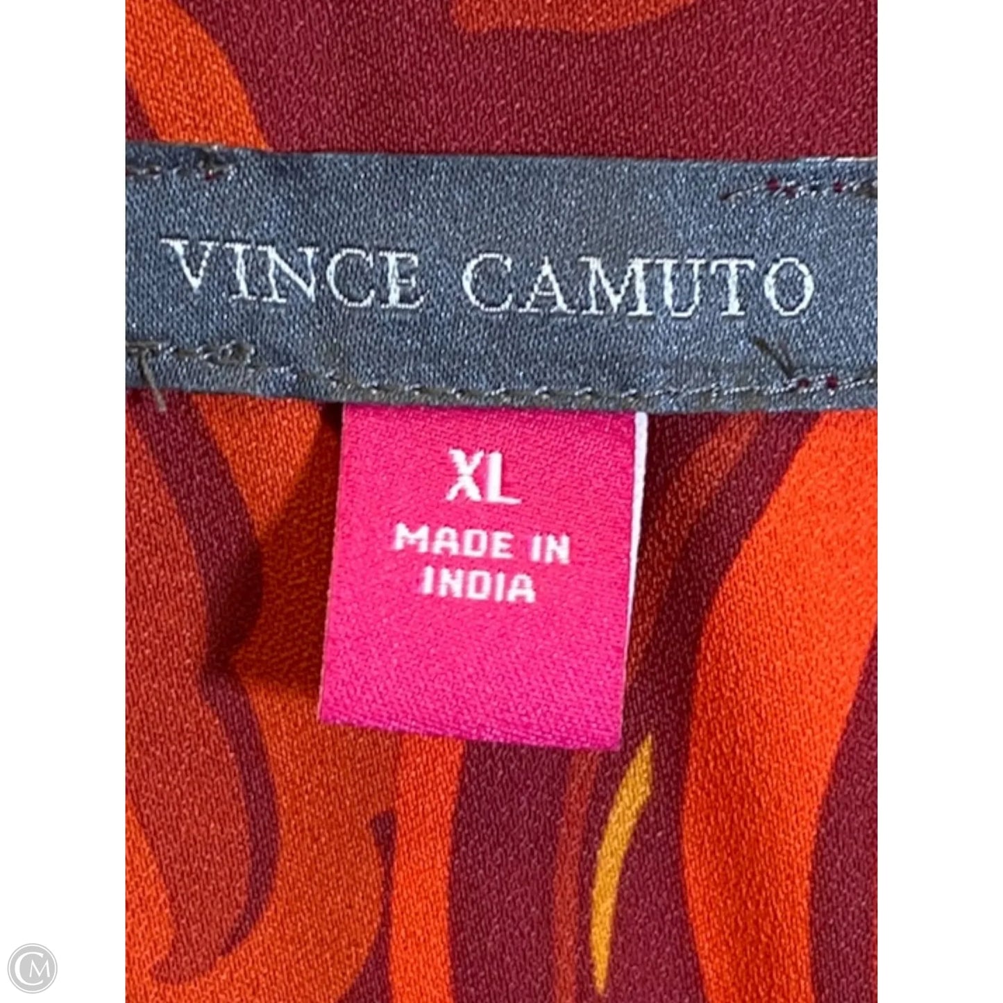 Dress Casual Maxi By Vince Camuto In Orange & Red, Size: Xl