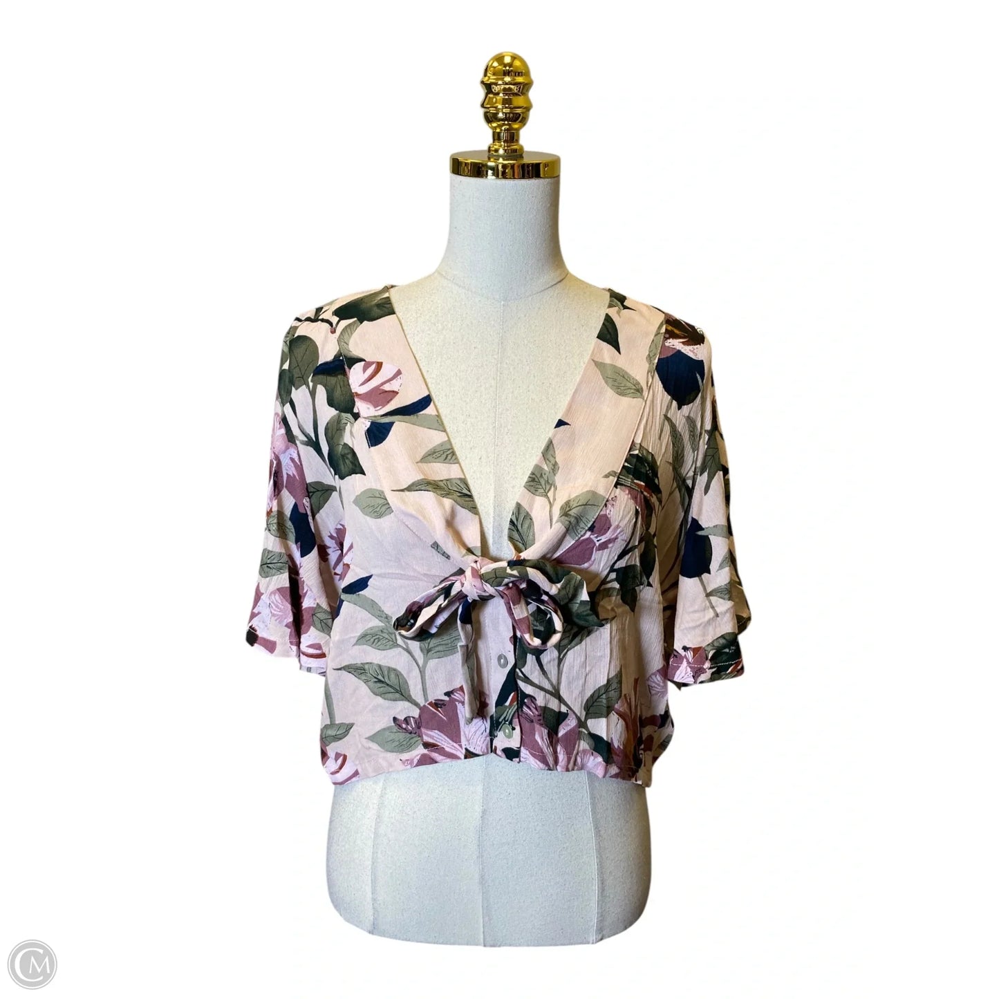 Top 2pc Short Sleeve By Bohme In Floral Print, Size: L