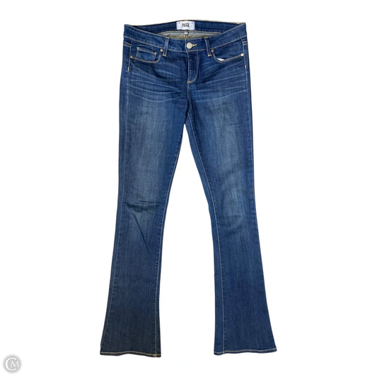 Jeans Boot Cut By Paige In Blue Denim, Size: 8