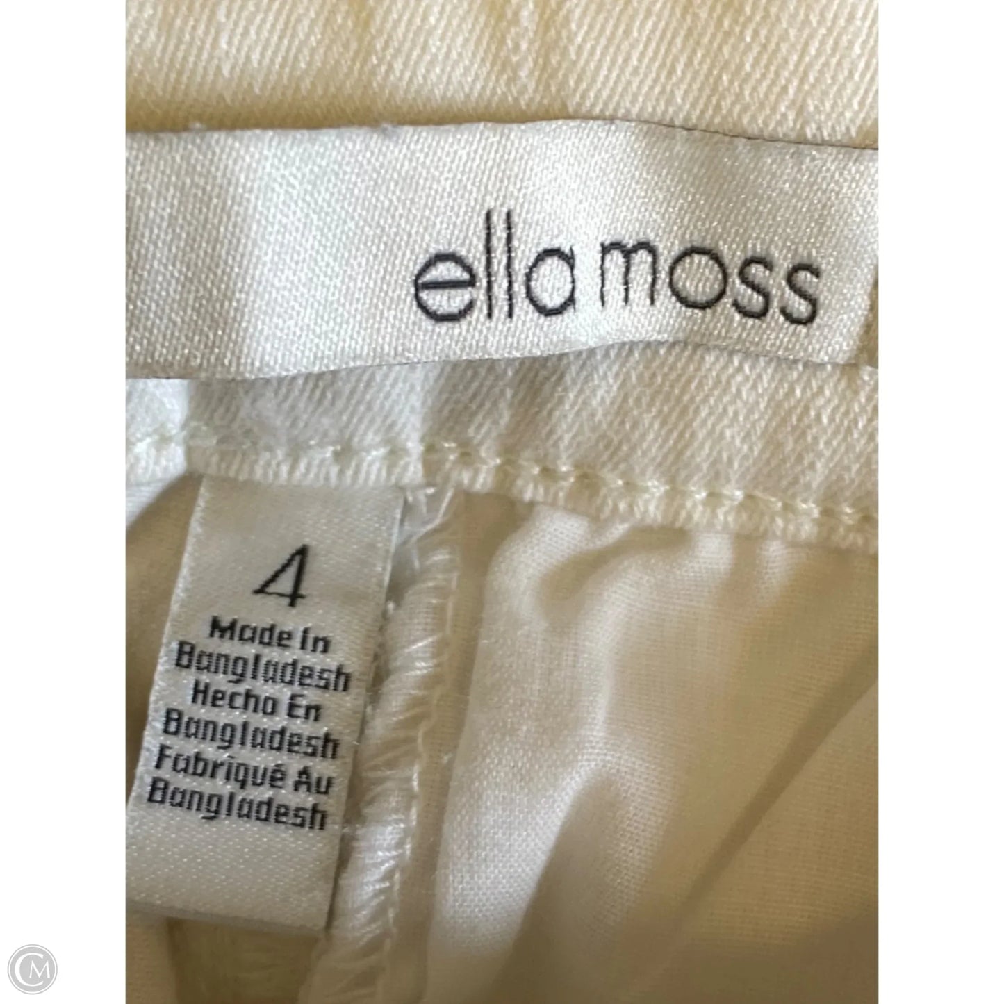 Jeans Straight By Ella Moss In White, Size: 4