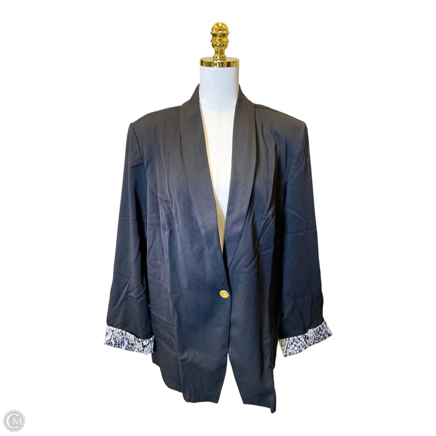 Blazer By Clothes Mentor In Navy, Size: 3x
