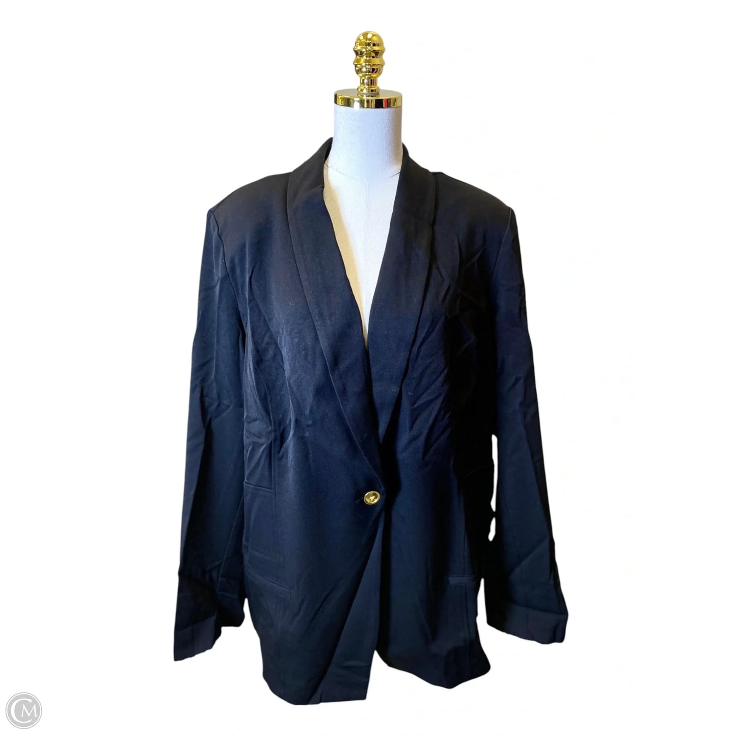 Blazer By Clothes Mentor In Black, Size: 3x