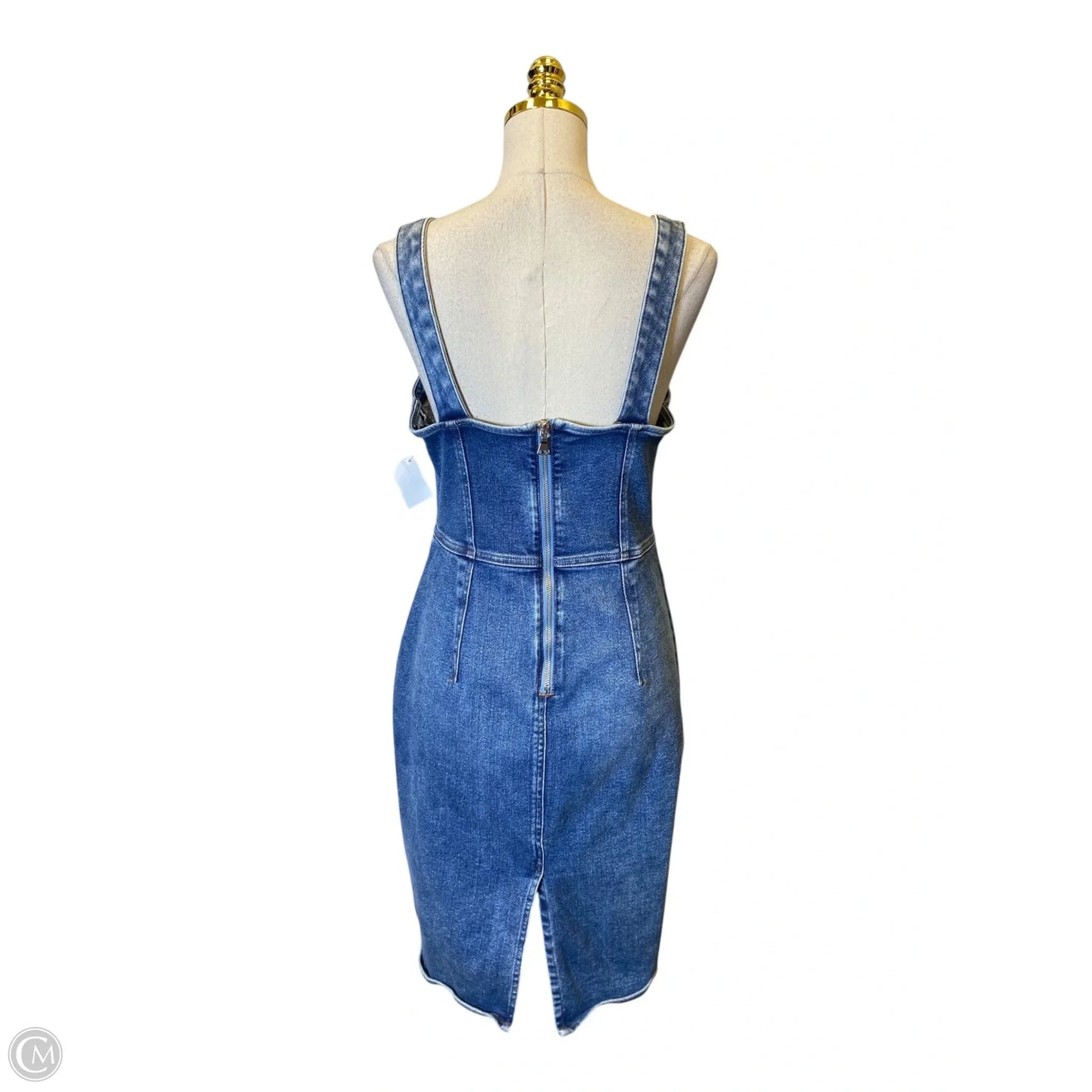 Dress Casual Midi By Express In Blue Denim, Size: M