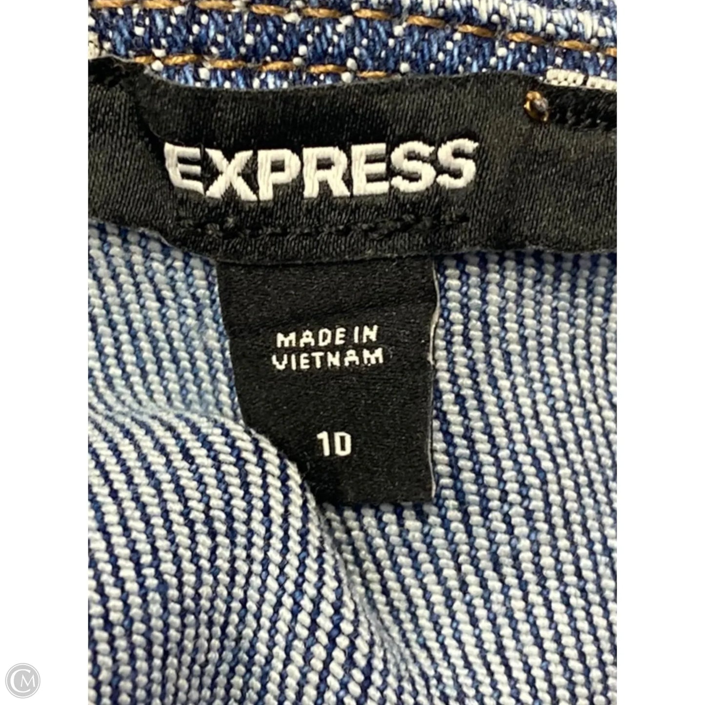 Dress Casual Midi By Express In Blue Denim, Size: M