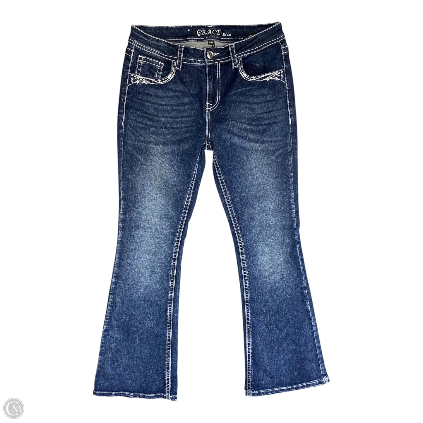 Jeans Boot Cut By Grace In Blue Denim, Size: 6