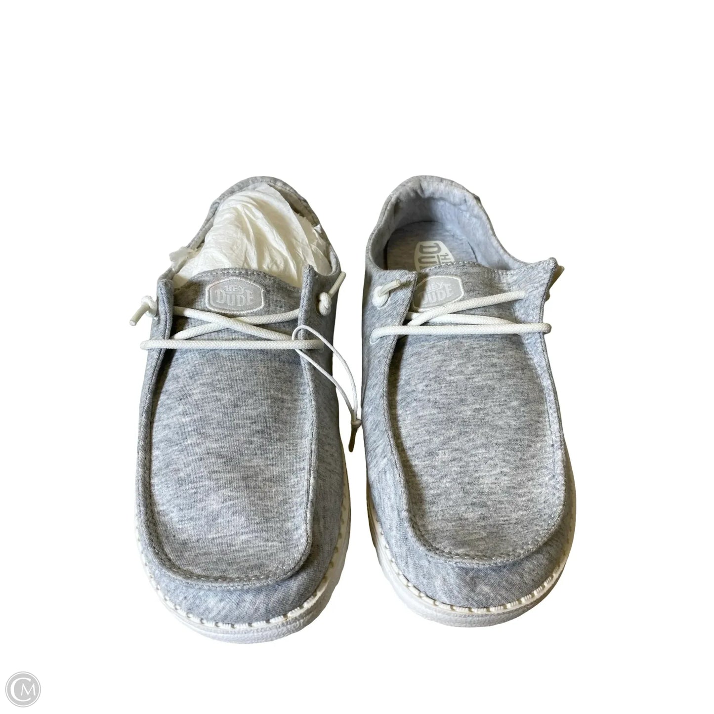 Shoes Flats By Hey Dude In Grey, Size: 8