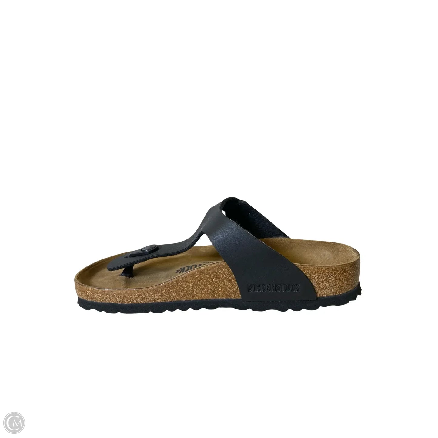 Sandals Flats By Birkenstock In Black & Brown, Size: 5