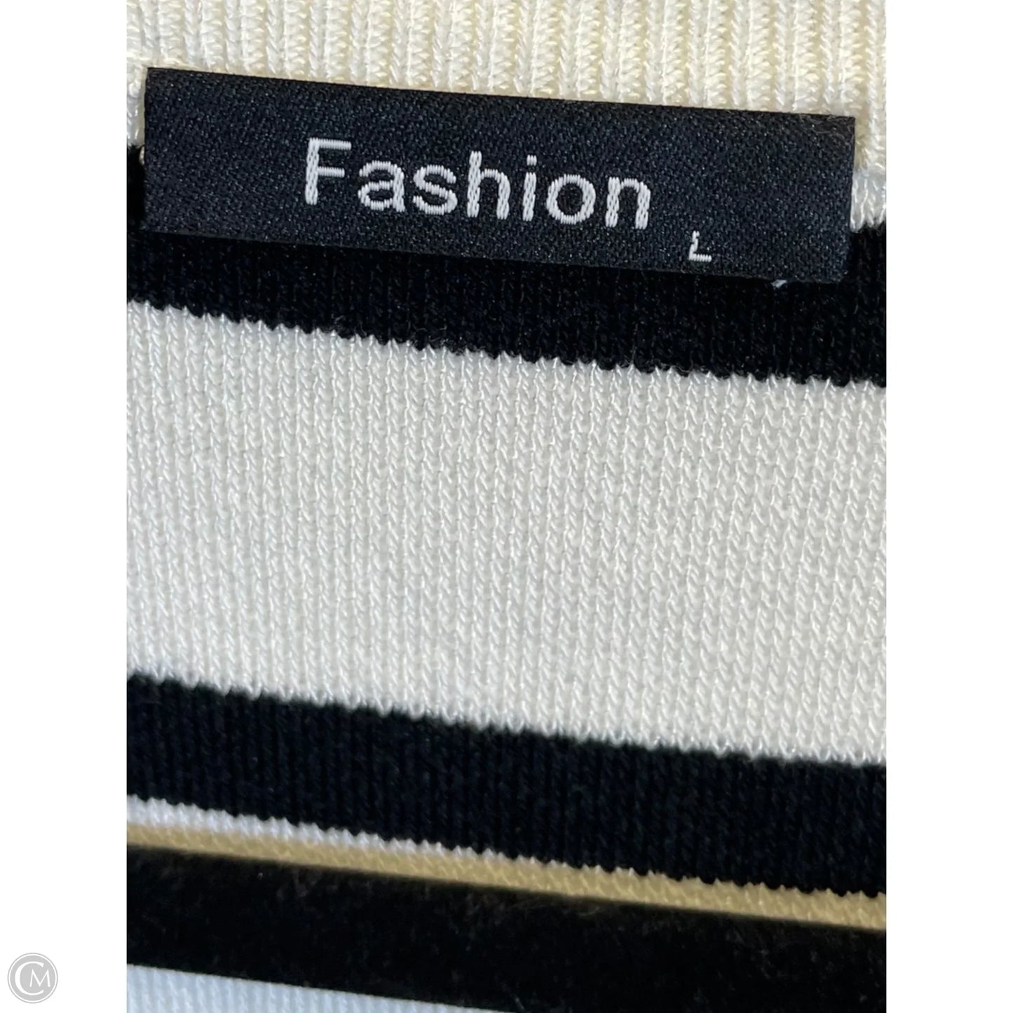 Vest Other By Clothes Mentor In Black & Cream, Size: L