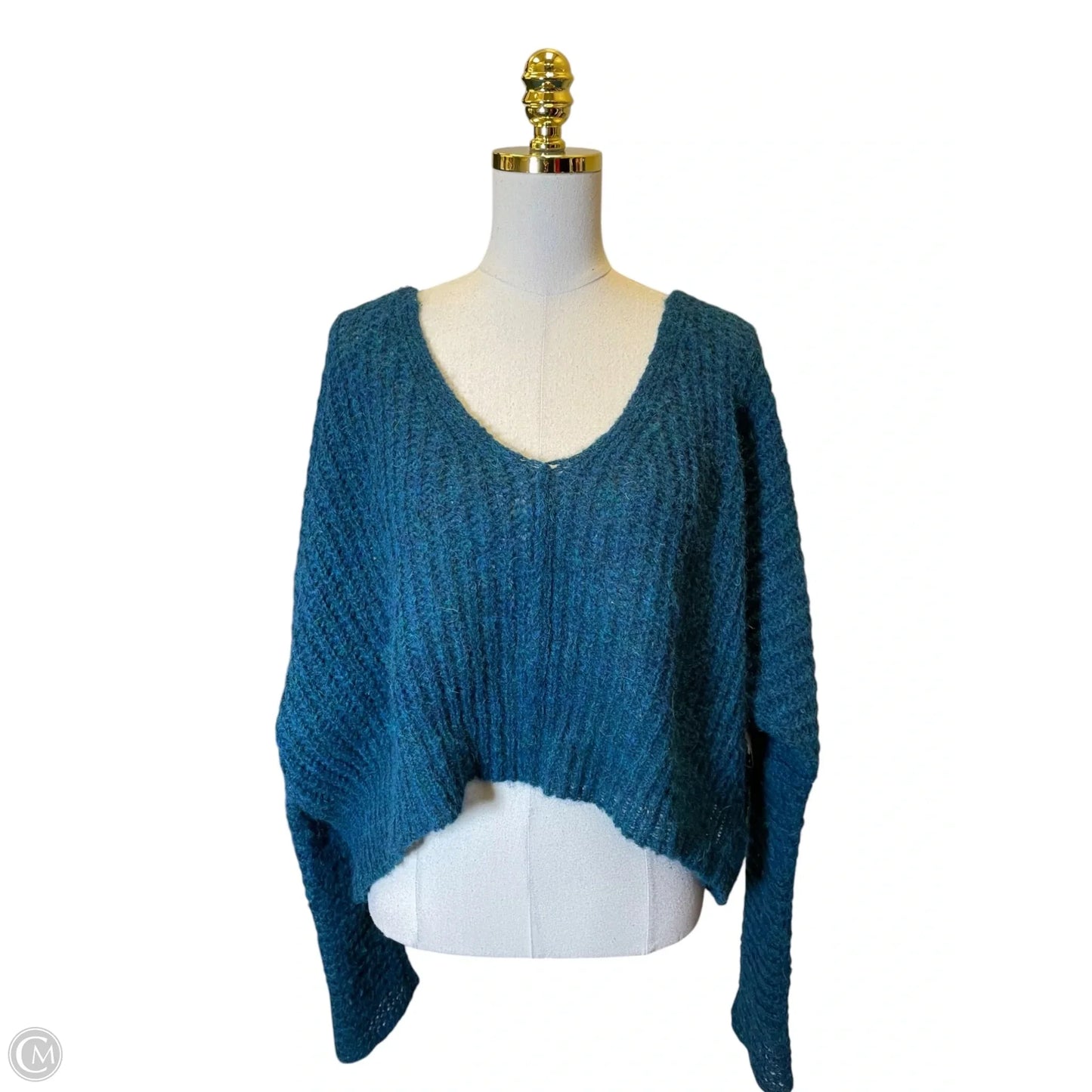 Sweater By Free People In Teal, Size: Xs