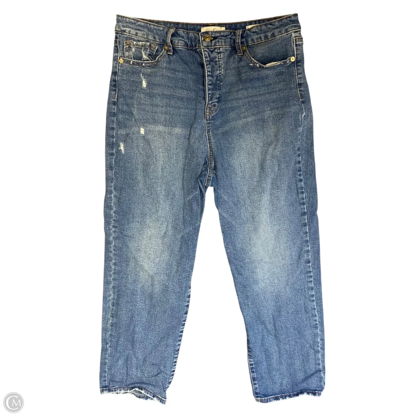 Jeans Straight By Jessica Simpson In Blue Denim, Size: 12