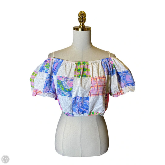 Top Short Sleeve Designer By Lilly Pulitzer In Multi-colored, Size: M