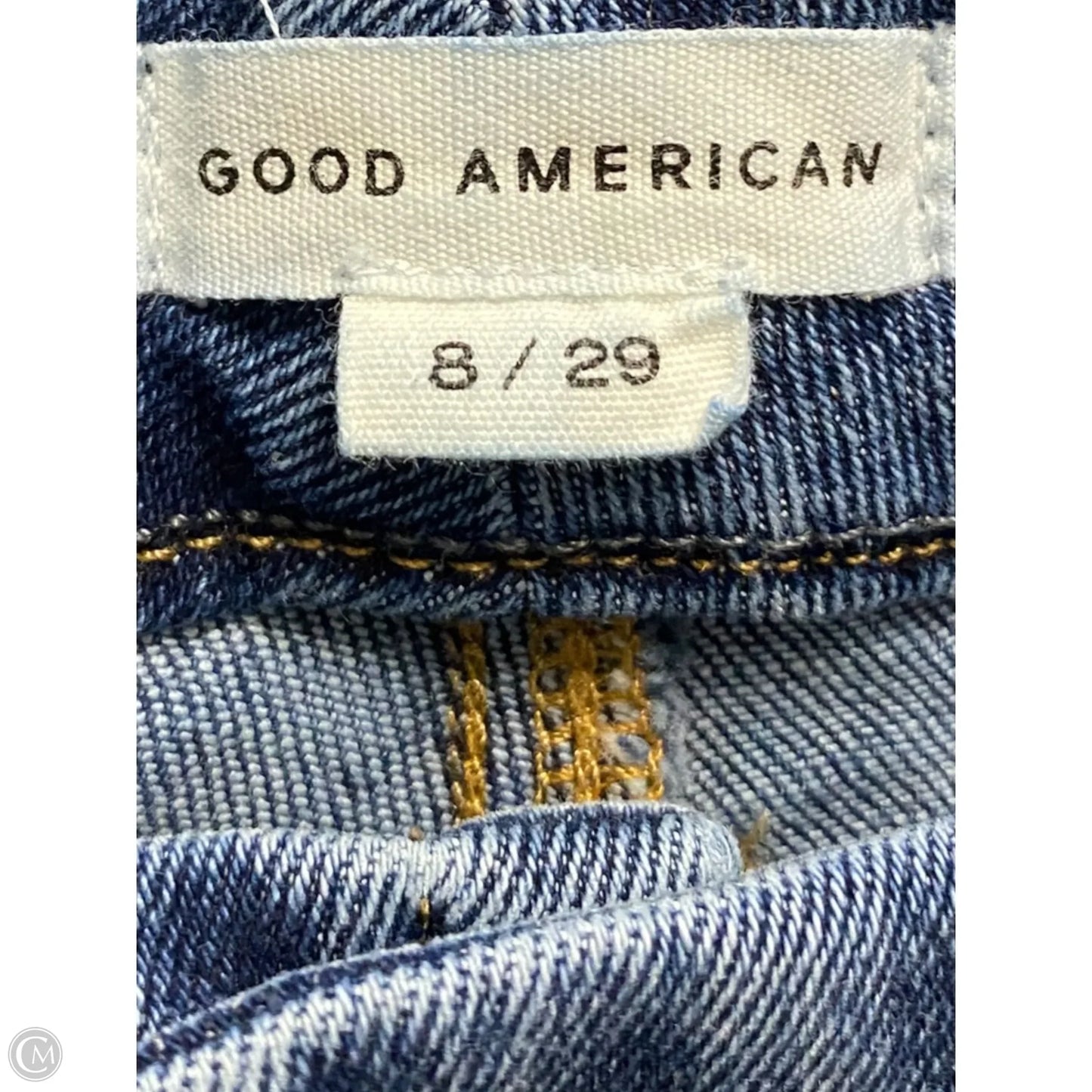 Jeans Straight By Good American In Blue Denim, Size: 8
