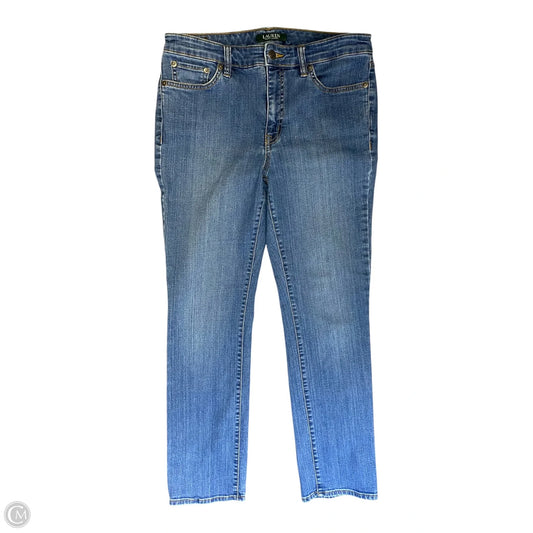 Jeans Straight By Lauren By Ralph Lauren In Blue Denim, Size: 6