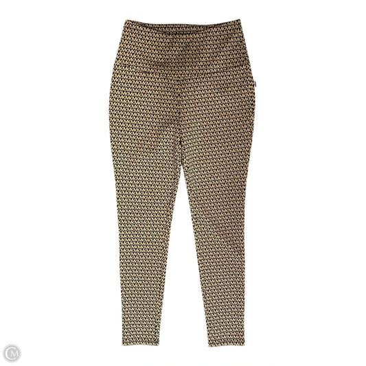 Athletic Leggings By Michael By Michael Kors In Black & Brown, Size: M