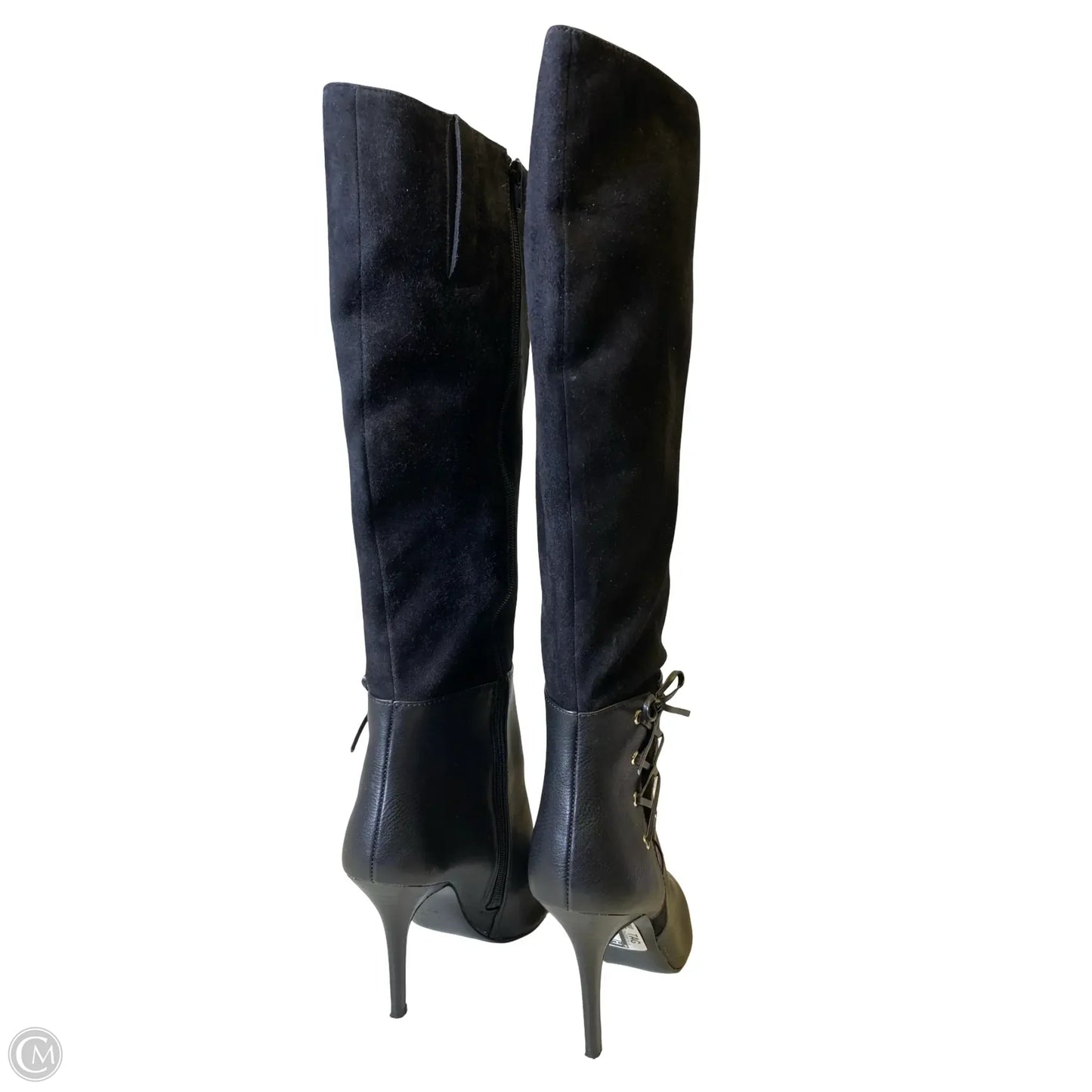 Boots Knee Heels By Nine West In Black, Size: 9.5
