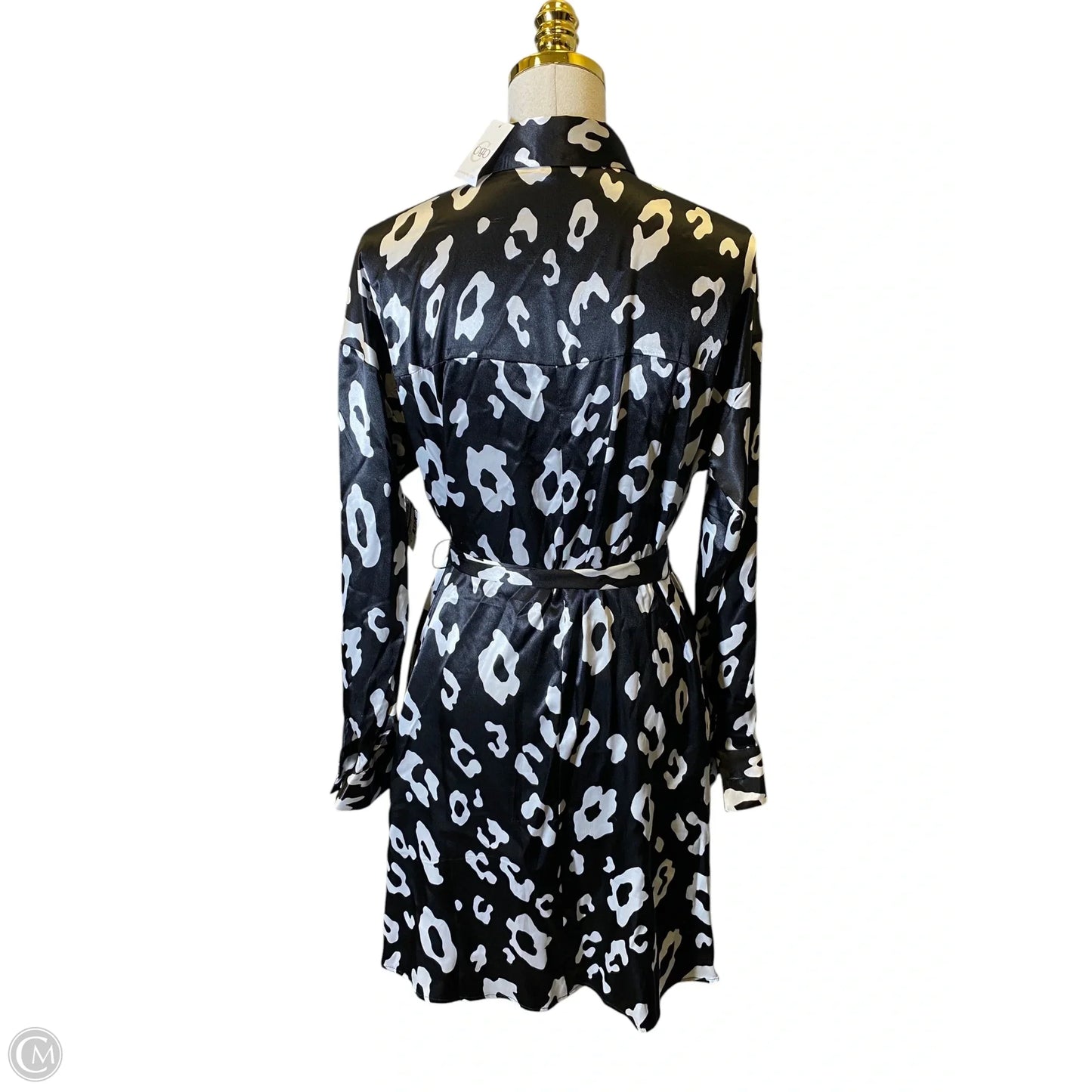 Dress Casual Midi By Cato In Black & White, Size: S