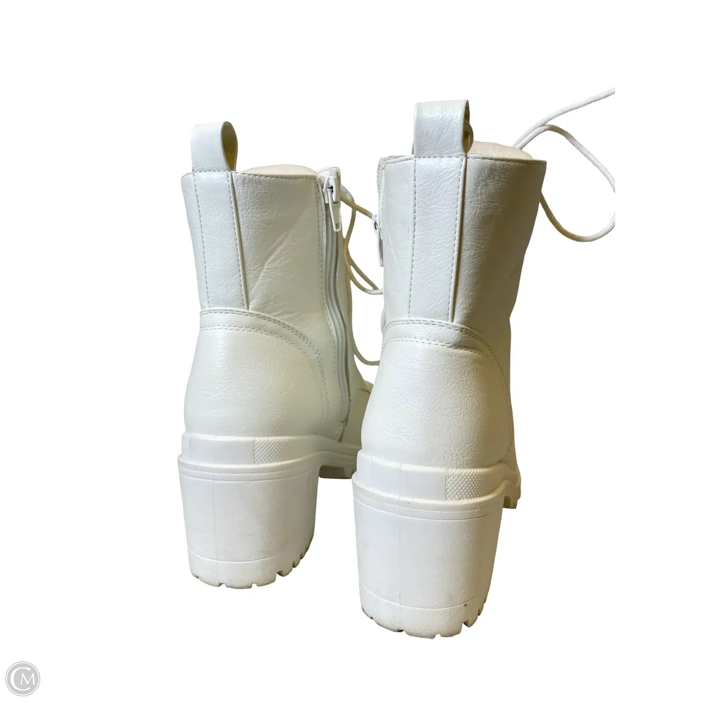 Boots Ankle Heels By Mia In White, Size: 7