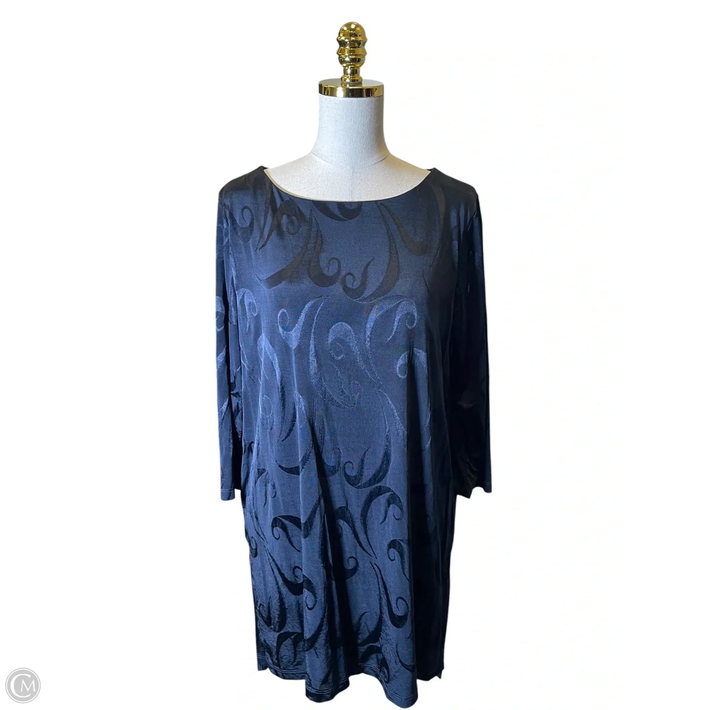 Dress Casual Midi By Chicos In Navy, Size: Xl