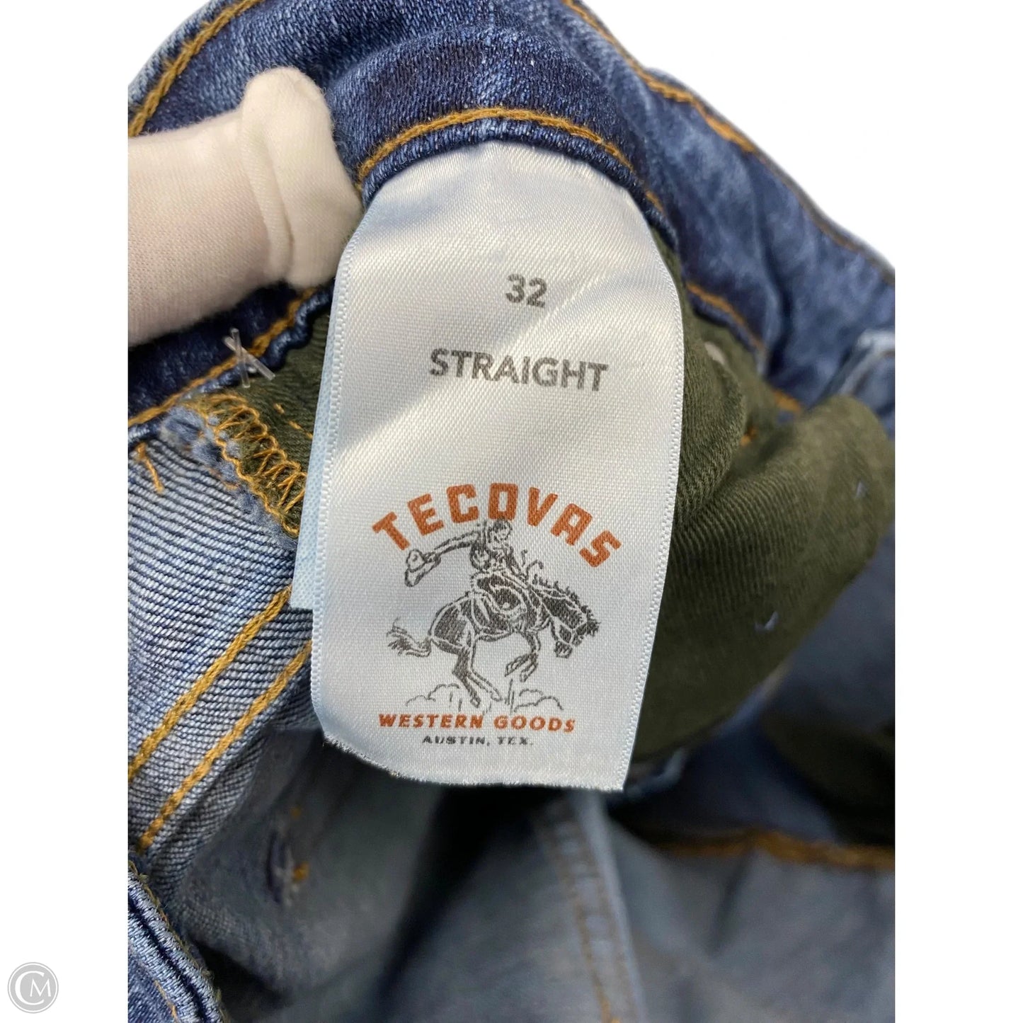 Jeans Straight By Tecovas In Blue Denim, Size: 14