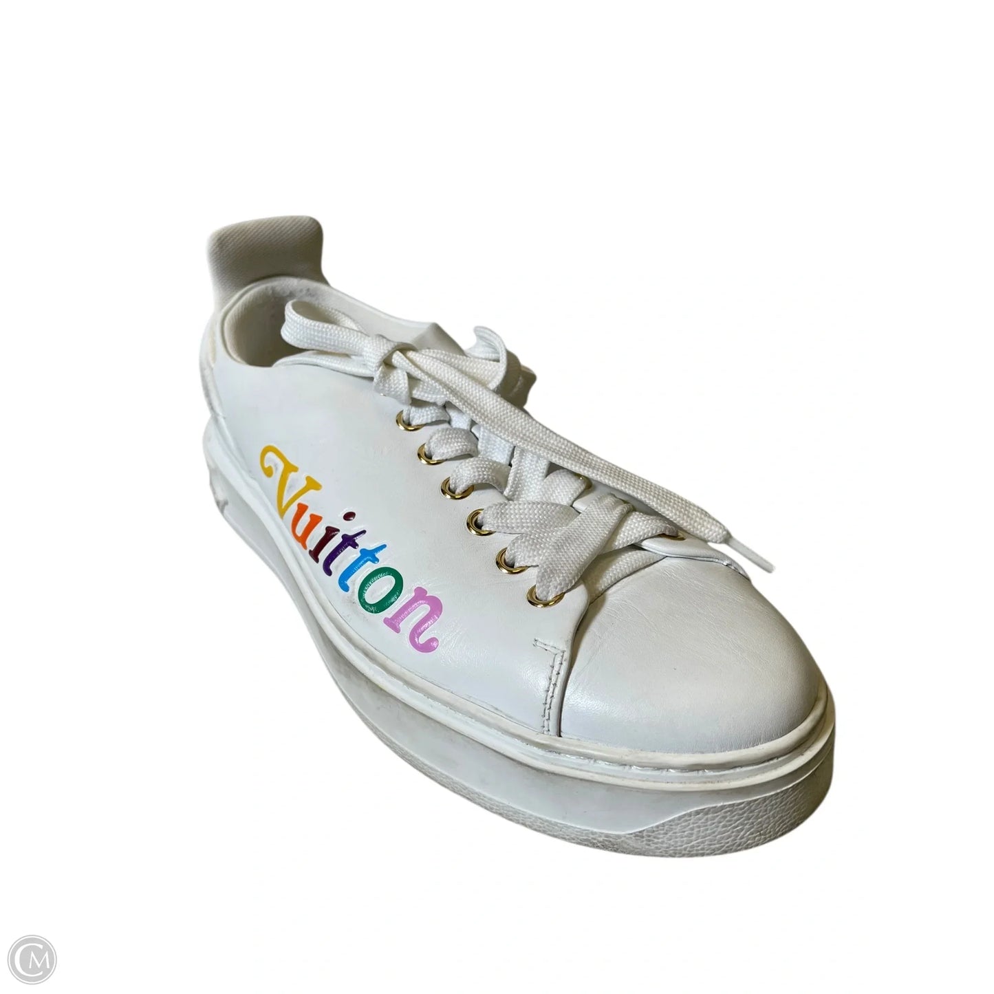 Shoes Luxury Designer By Louis Vuitton In White, Size: 9.5