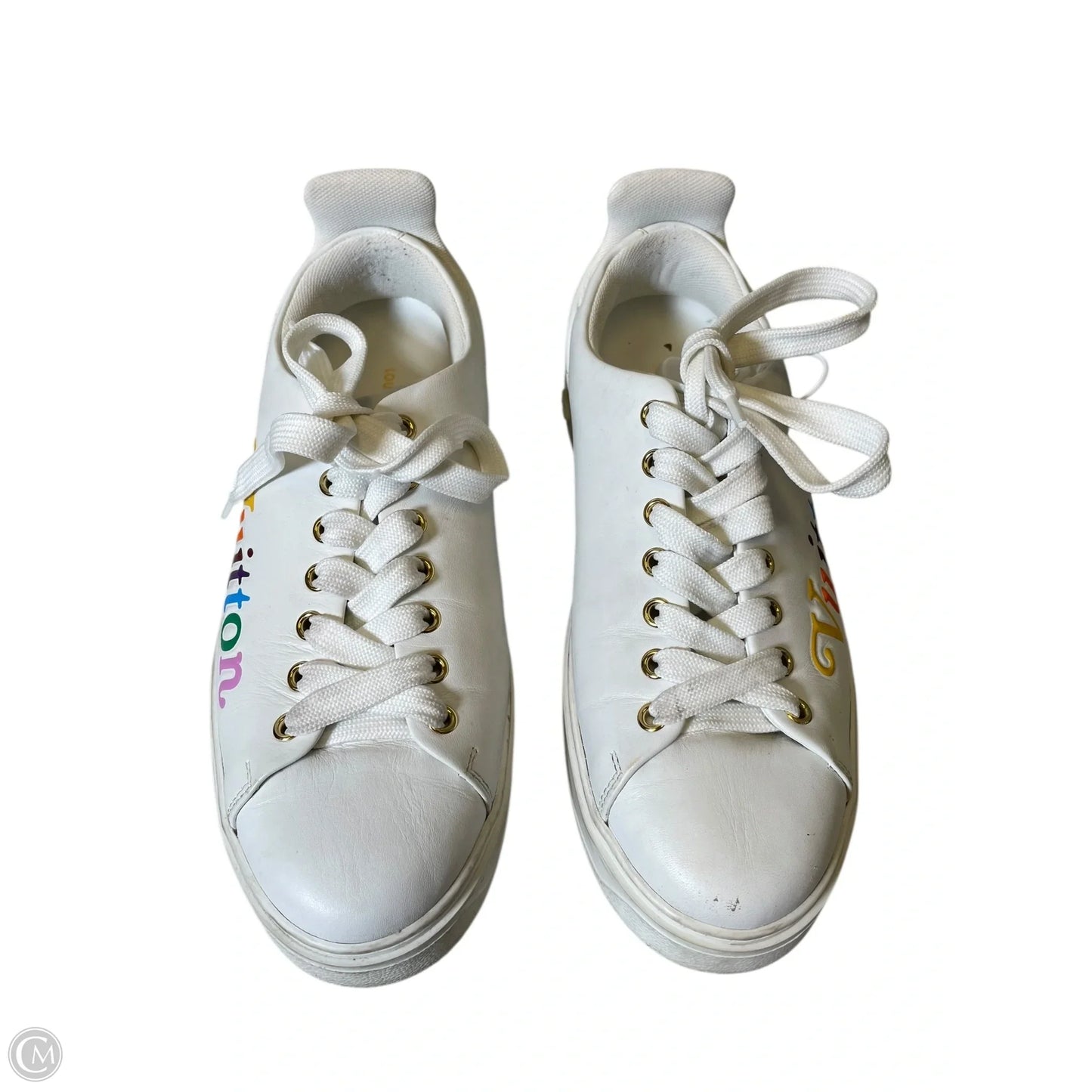 Shoes Luxury Designer By Louis Vuitton In White, Size: 9.5