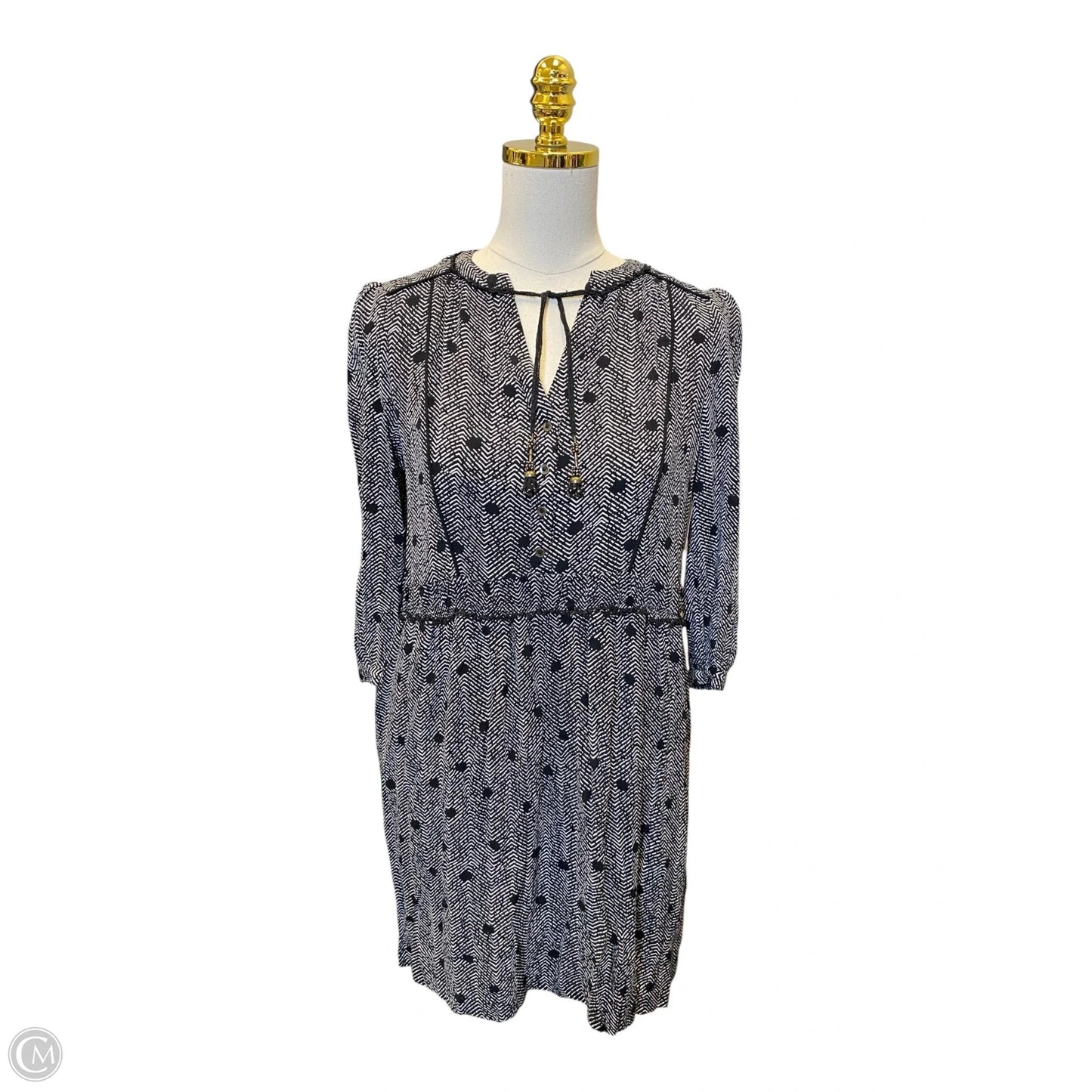 Dress Casual Midi By Maeve In Black & White, Size: S