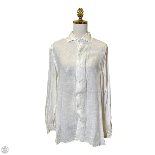 Top Long Sleeve By Polo Ralph Lauren In White, Size: L