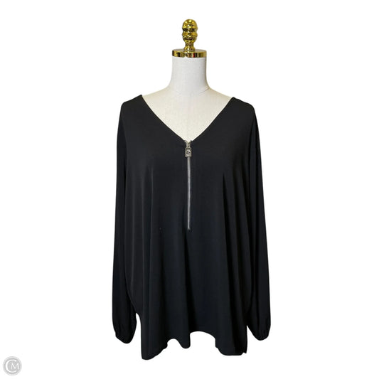 Top Long Sleeve Designer By Michael Kors In Black, Size: 3x