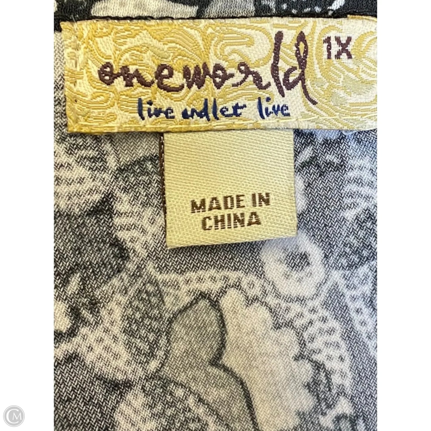 Dress Casual Midi By One World In Black & White, Size: 1x