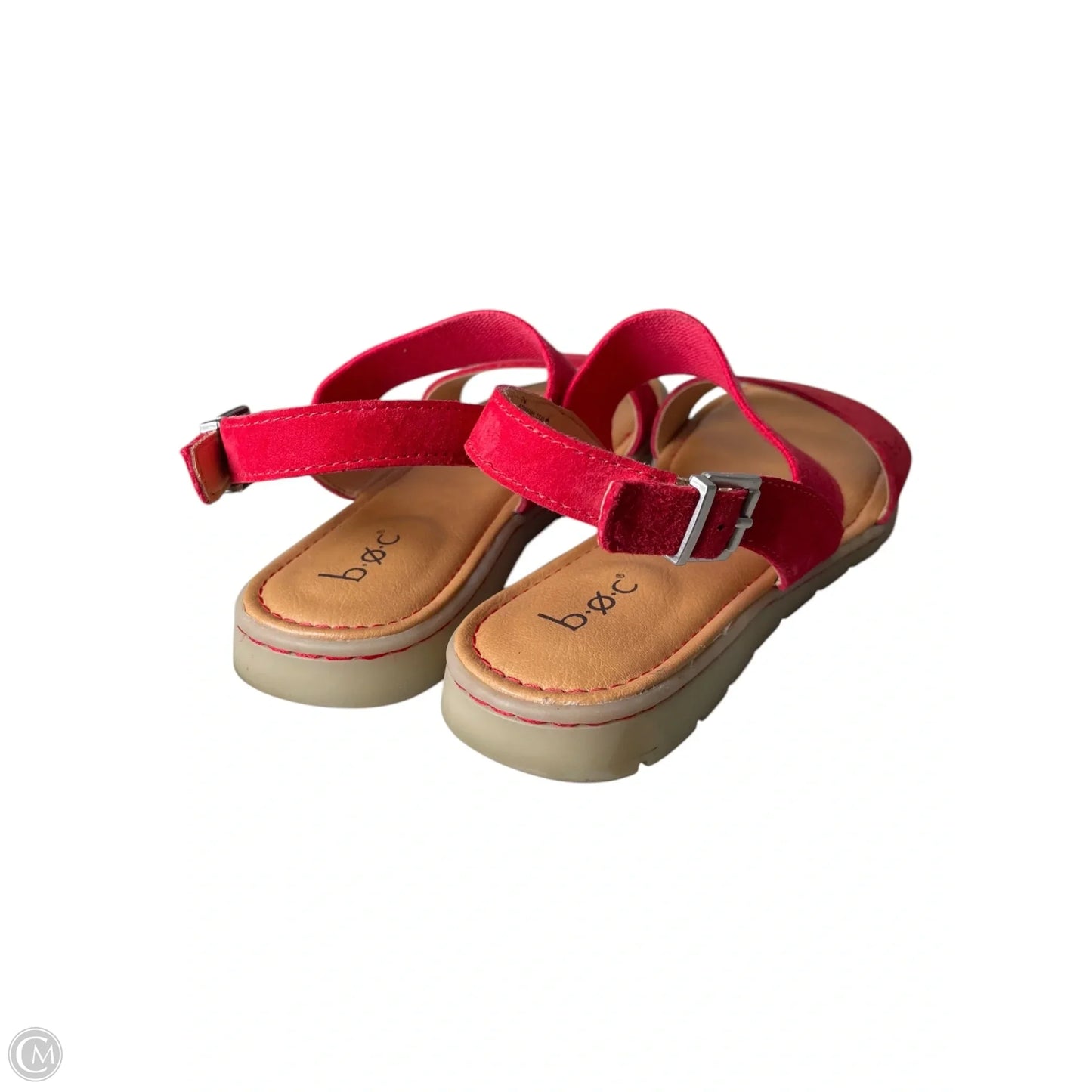 Sandals Flats By Boc In Red & Tan, Size: 7