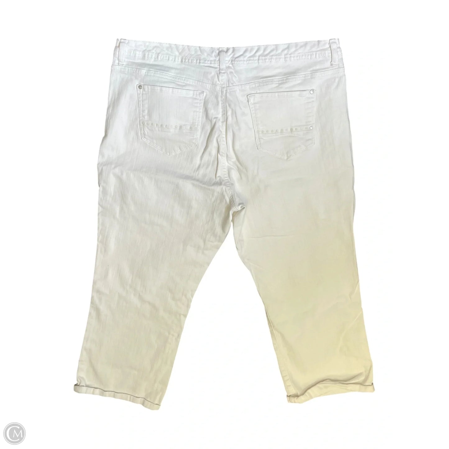 Jeans Cropped By Nine West In White, Size: 14
