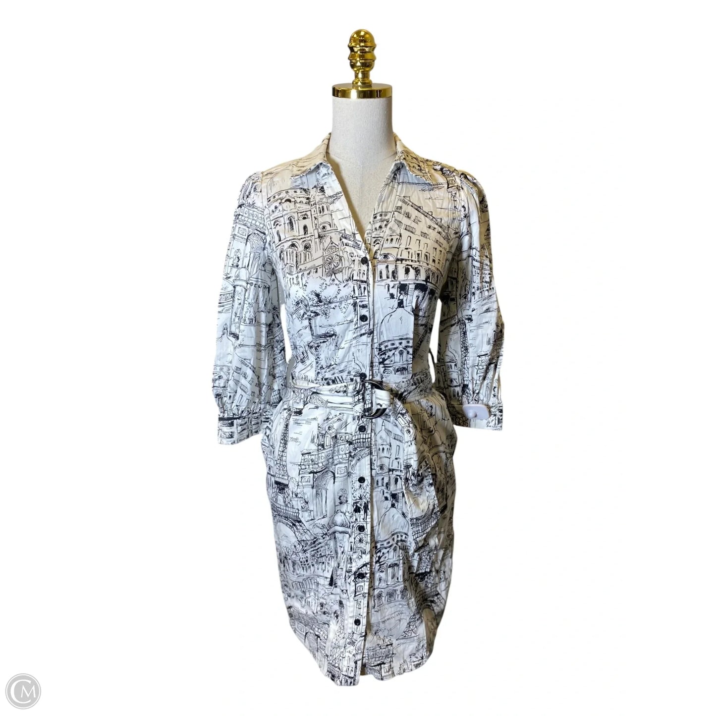 Dress Designer By Karl Lagerfeld In Black & White, Size: 0