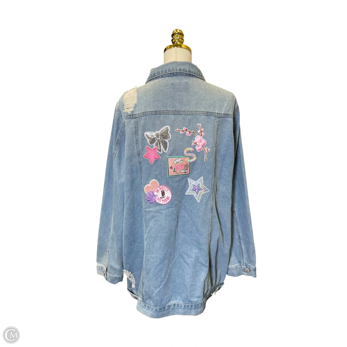 Jacket Denim By Ci Sono In Blue, Size: 3x