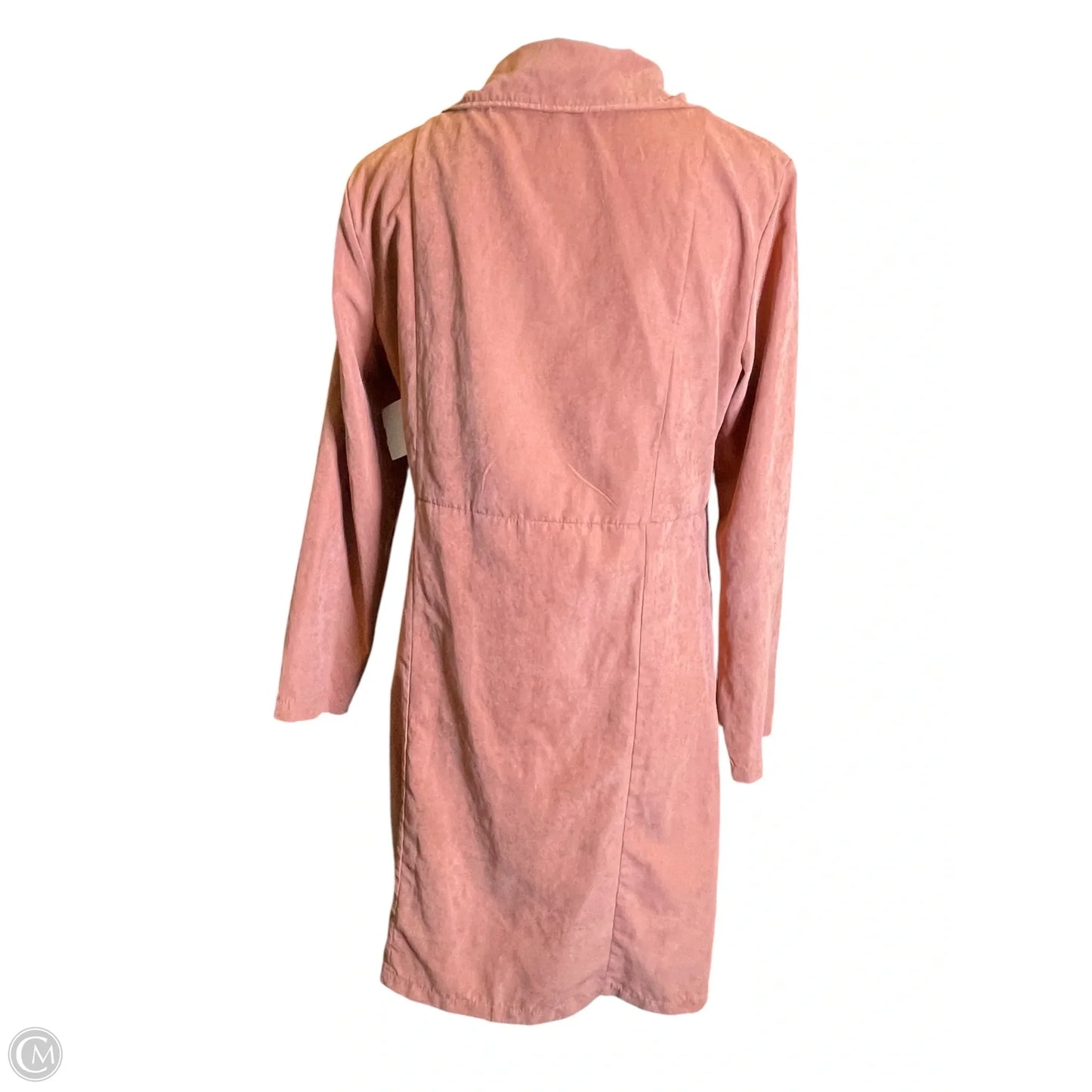 Coat Trench Coat By Clothes Mentor In Orange, Size: M