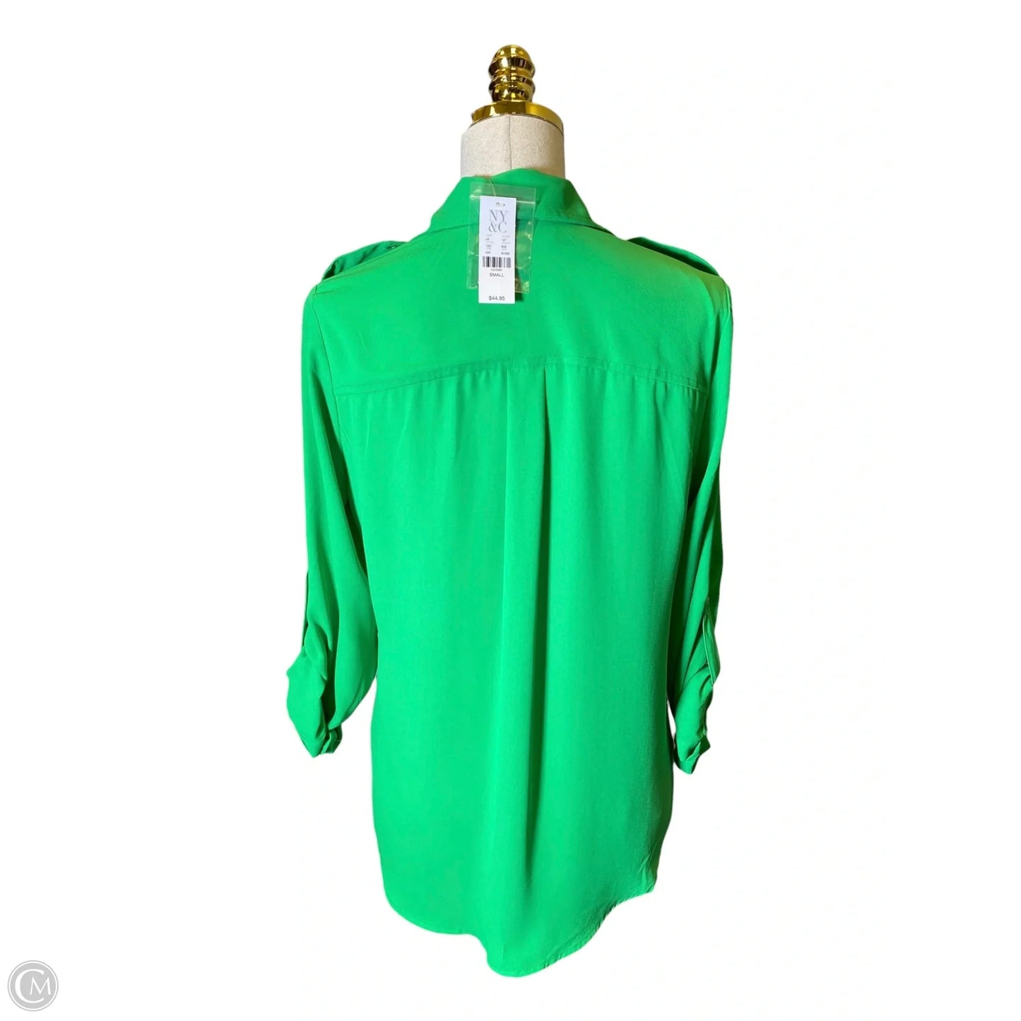 Top 3/4 Sleeve By Nycc In Green, Size: S