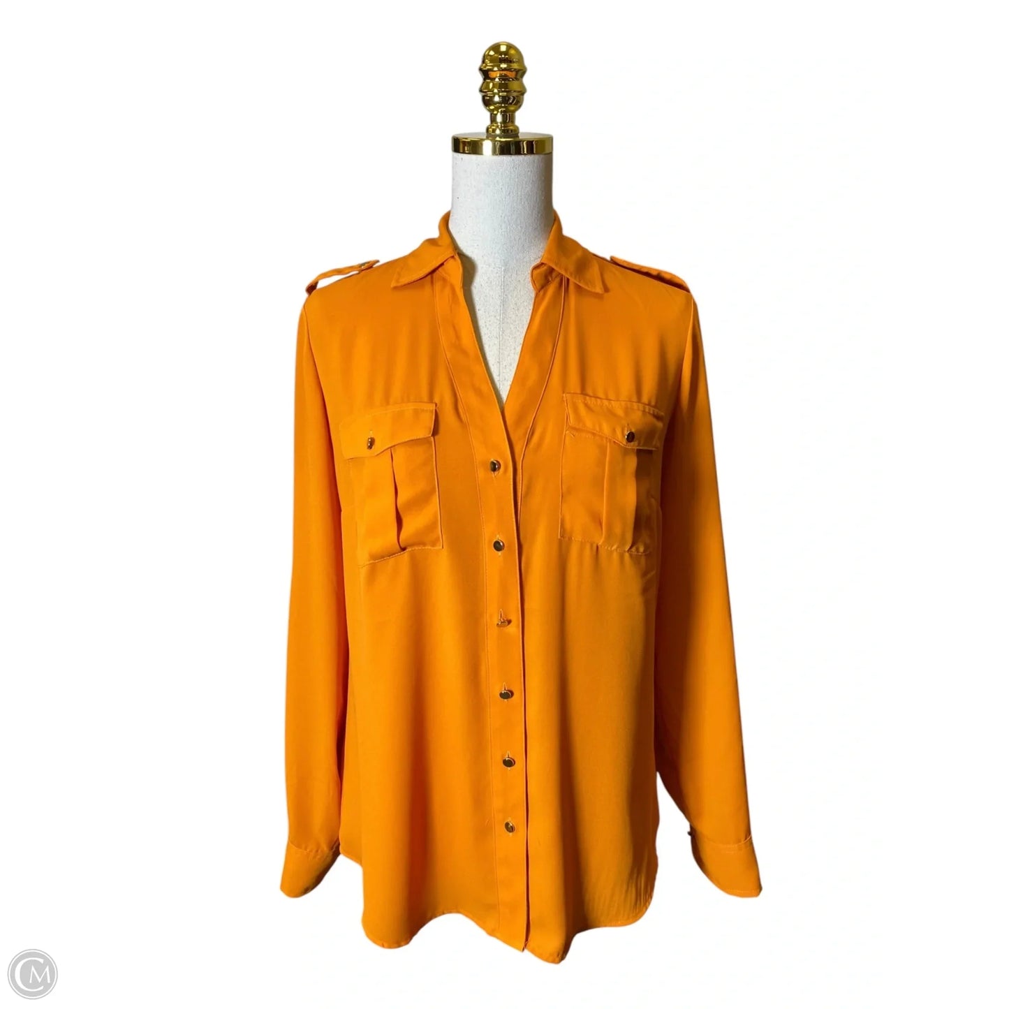 Top 3/4 Sleeve By Nycc In Orange, Size: S