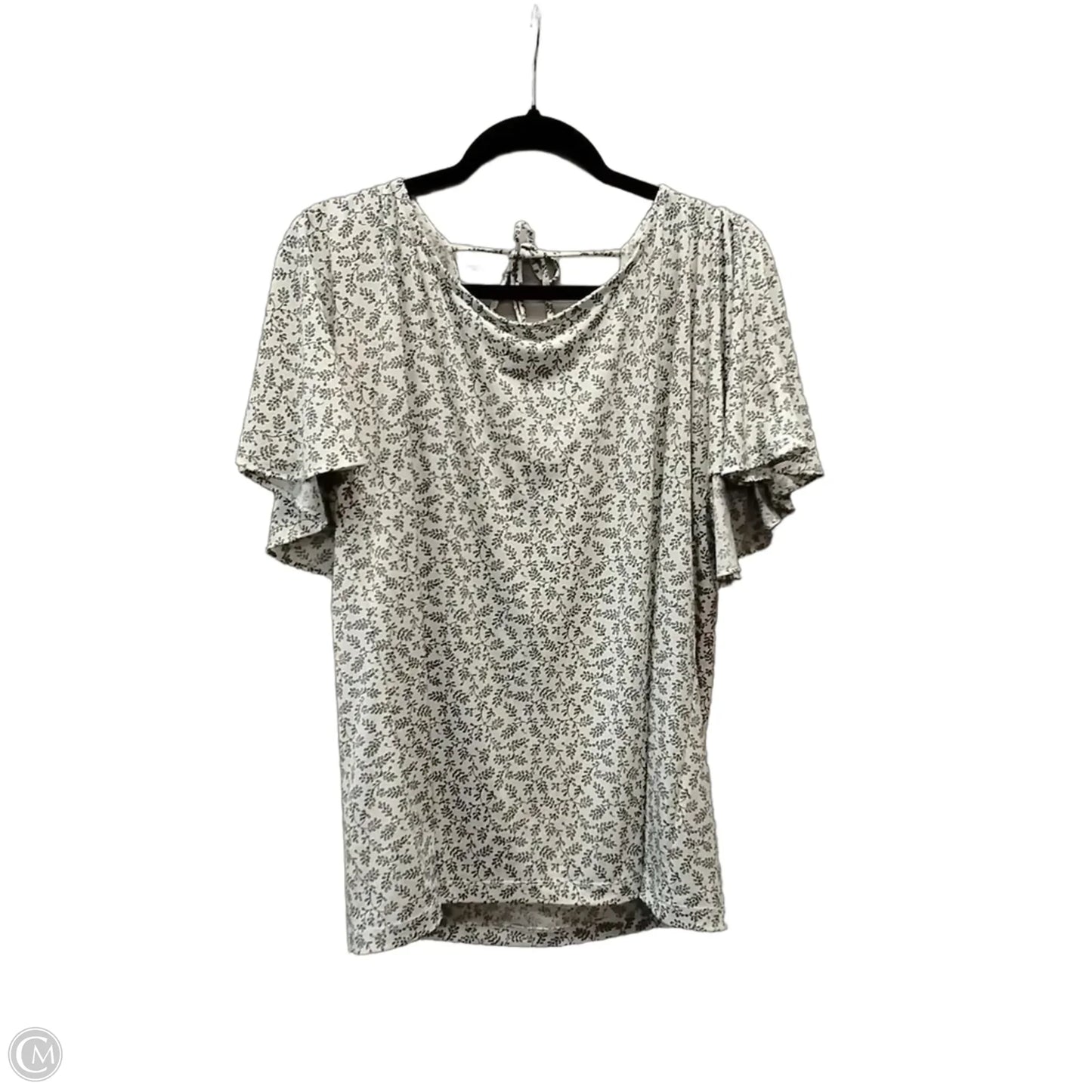 Blouse Short Sleeve By Ann Taylor In Floral Print, Size: Xl