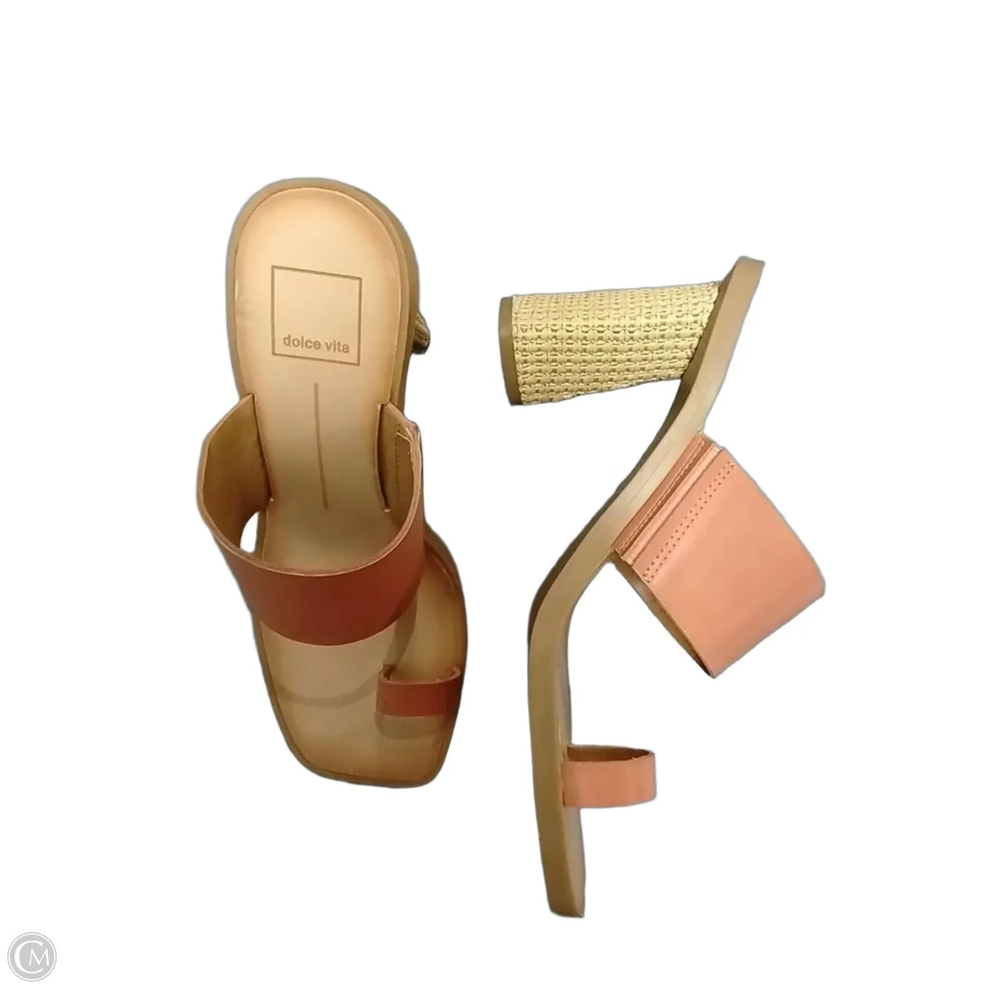 Sandals Heels Block By Dolce Vita In Orange, Size: 7.5