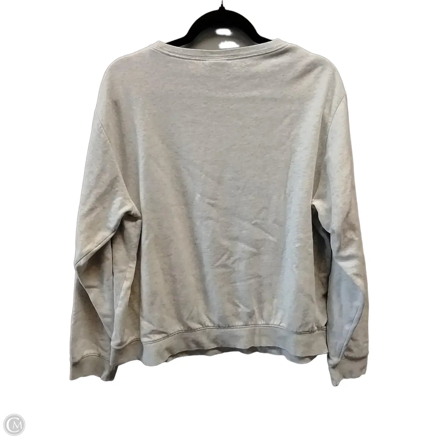 Athletic Sweatshirt Crewneck By Nike In Grey, Size: L