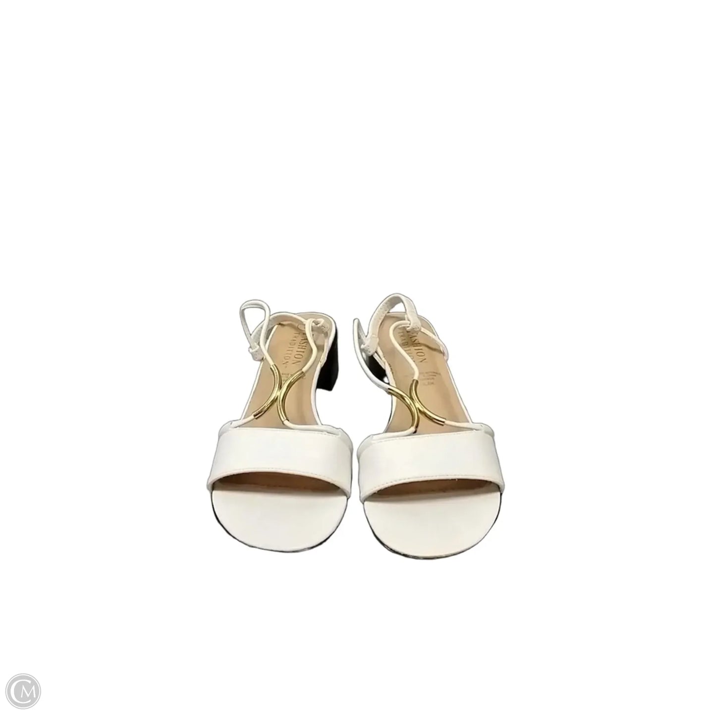 Sandals Heels Kitten By Clothes Mentor In White, Size: 7