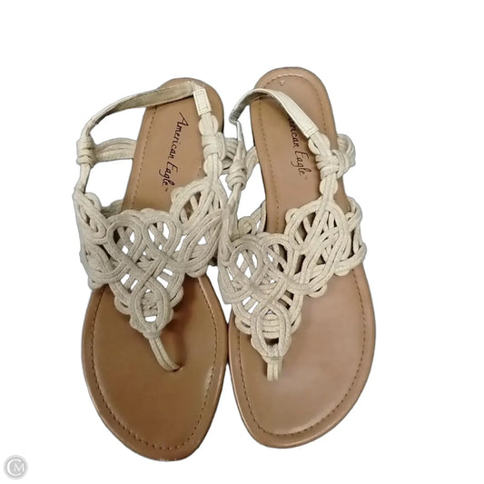 Sandals Flats By American Eagle Shoes In Cream, Size: 10