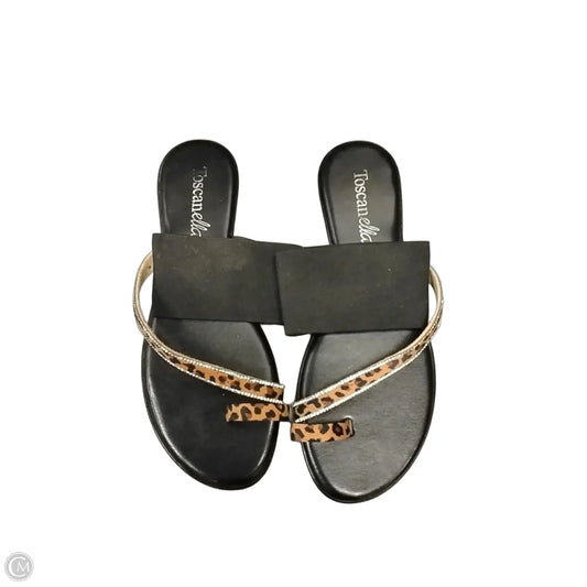 Sandals Flats By Toscanella In Animal Print, Size: 10